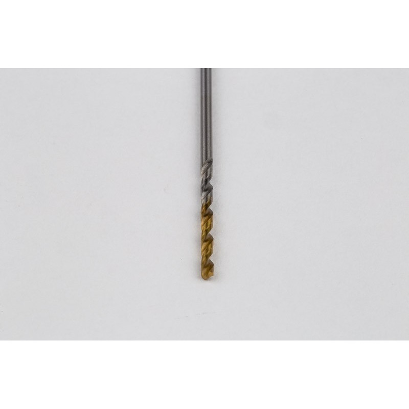 1.6mm Ø Cobalt Jobber Drill, 135° Point Angle x 30° Helix, 2 Flute, TiN Coated - Pack of 10