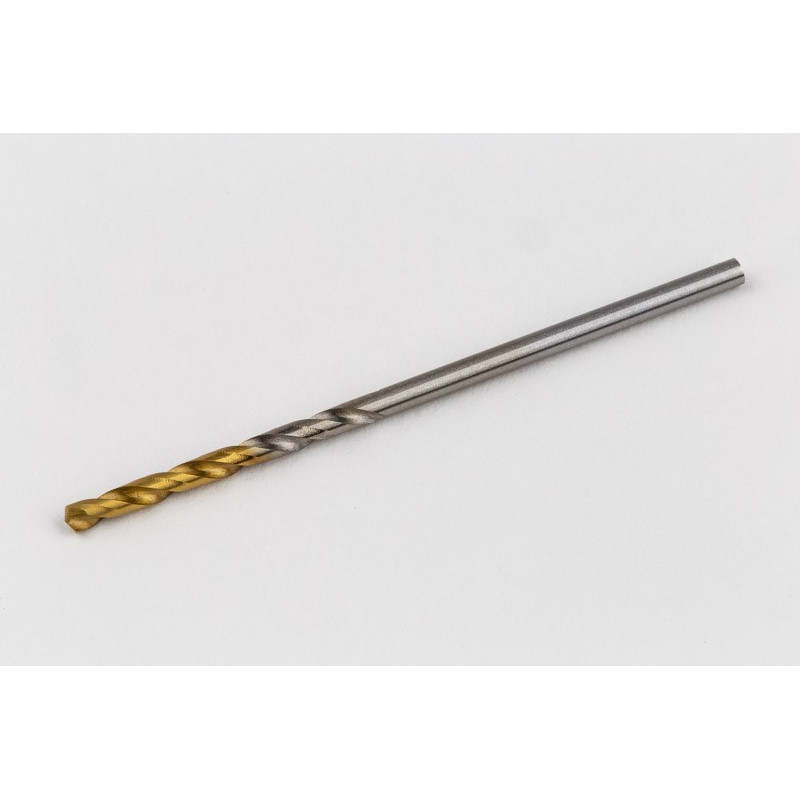 1.7mm Ø Cobalt Jobber Drill, 135° Point Angle x 30° Helix, 2 Flute, TiN Coated - Pack of 10