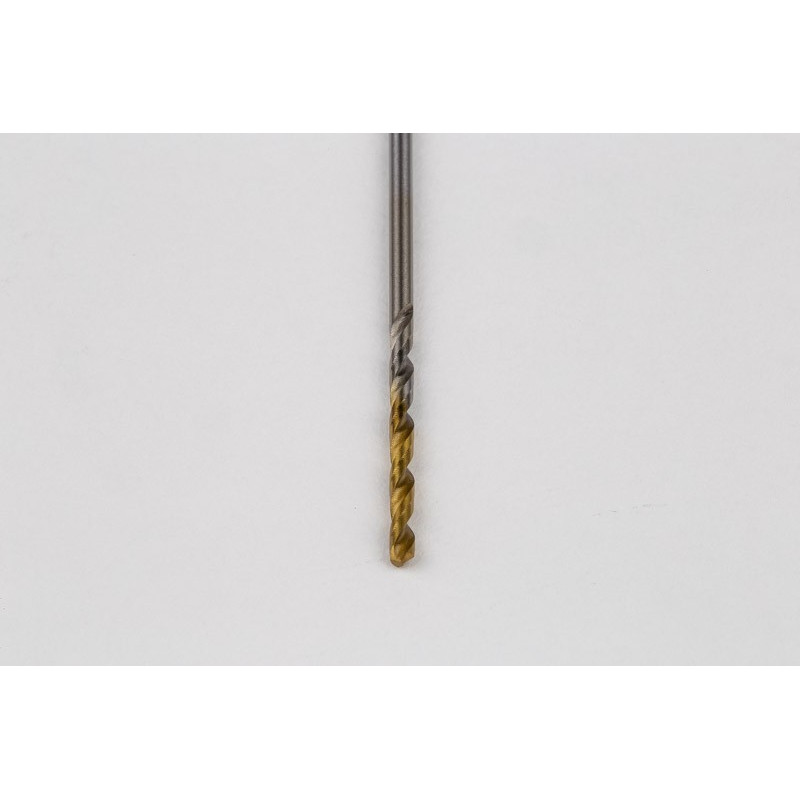 1.8mm Ø Cobalt Jobber Drill, 135° Point Angle x 30° Helix, 2 Flute, TiN Coated - Pack of 10