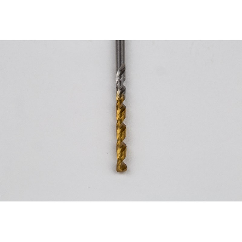 2mm Ø Cobalt Jobber Drill, 135° Point Angle x 30° Helix, 2 Flute, TiN Coated - Pack of 10