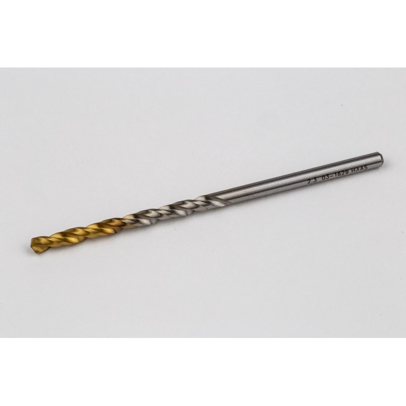 2.3mm Ø Cobalt Jobber Drill, 135° Point Angle x 30° Helix, 2 Flute, TiN Coated - Pack of 10