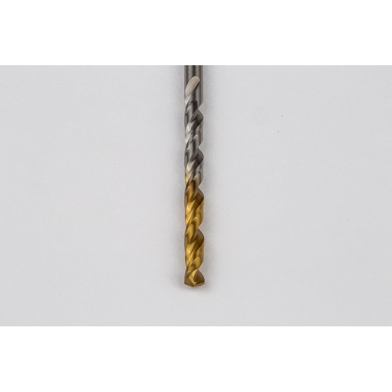 2.6mm Ø Cobalt Jobber Drill, 135° Point Angle x 30° Helix, 2 Flute, TiN Coated - Pack of 10