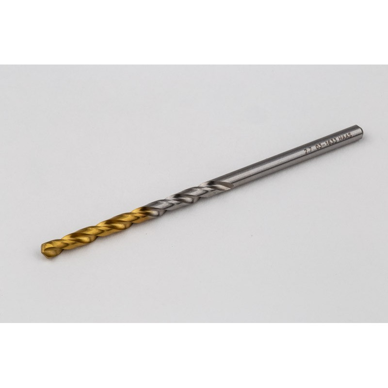 2.7mm Ø Cobalt Jobber Drill, 135° Point Angle x 30° Helix, 2 Flute, TiN Coated - Pack of 10