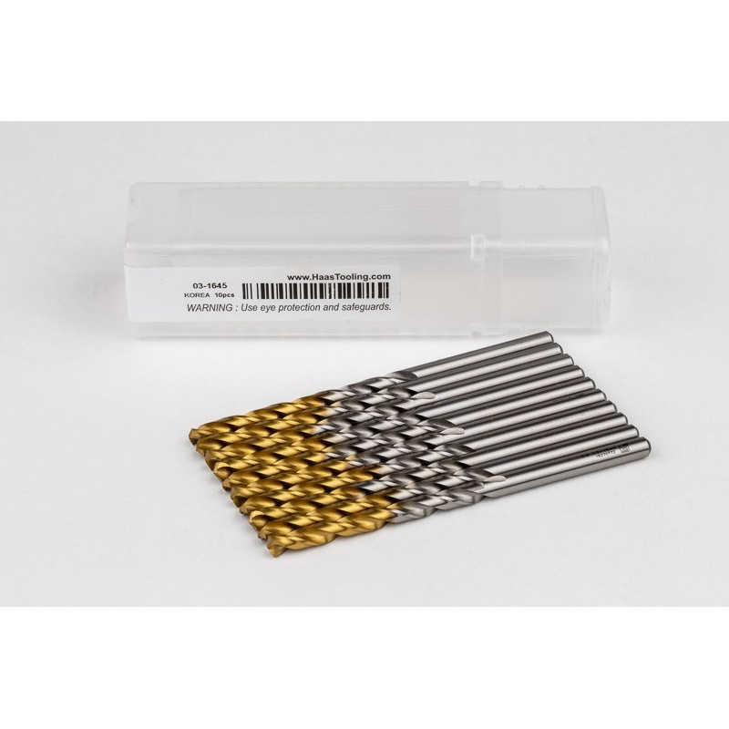 3.9mm Ø Cobalt Jobber Drill, 135° Point Angle x 30° Helix, 2 Flute, TiN Coated - Pack of 10