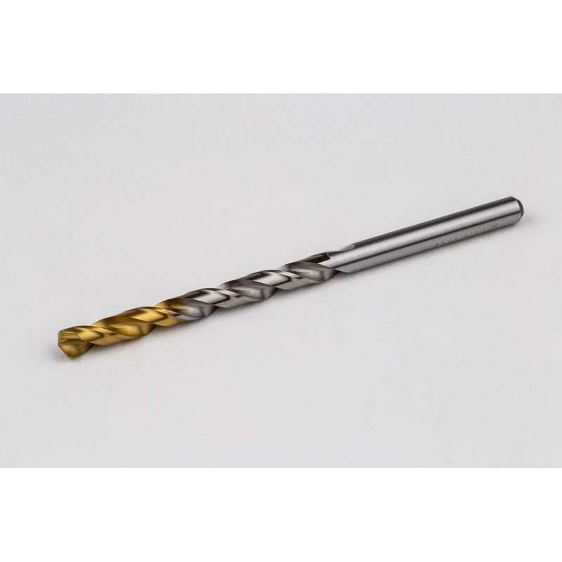 4.5mm Ø Cobalt Jobber Drill, 135° Point Angle x 30° Helix, 2 Flute, TiN Coated - Pack of 10