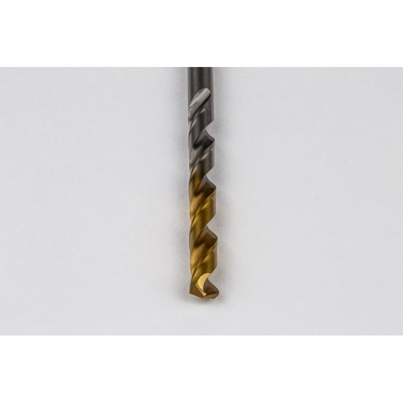 6.9mm Ø Cobalt Jobber Drill, 135° Point Angle x 30° Helix, 2 Flute, TiN Coated - Pack of 5