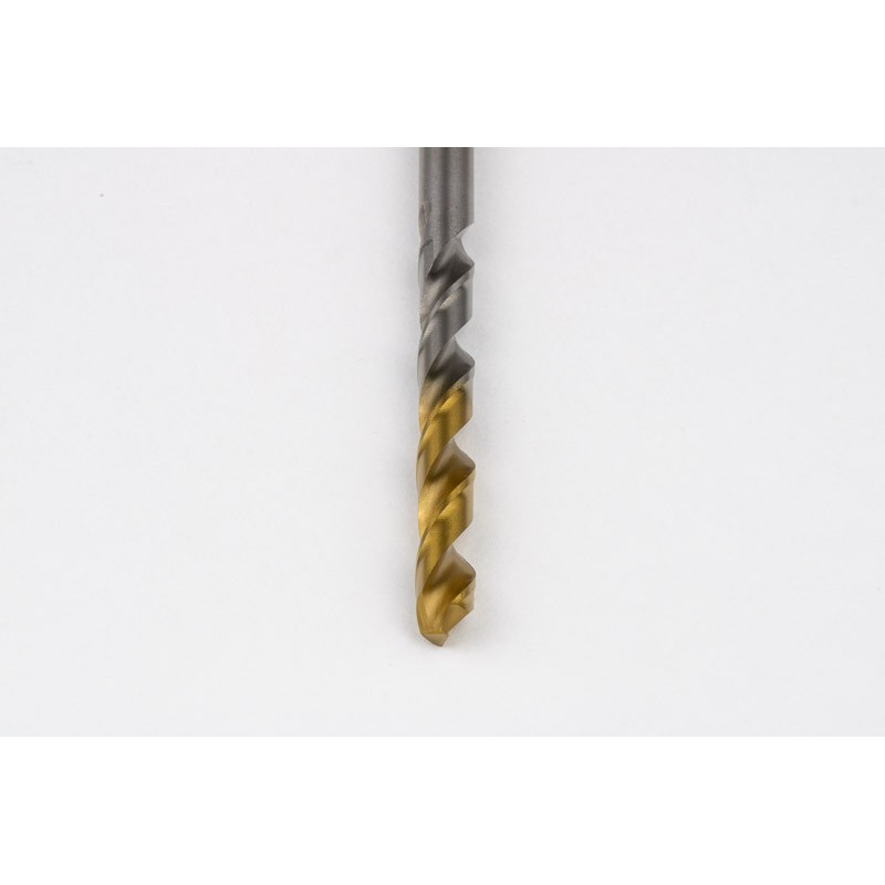 7mm Ø Cobalt Jobber Drill, 135° Point Angle x 30° Helix, 2 Flute, TiN Coated - Pack of 5