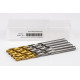 7mm Ø Cobalt Jobber Drill, 135° Point Angle x 30° Helix, 2 Flute, TiN Coated - Pack of 5