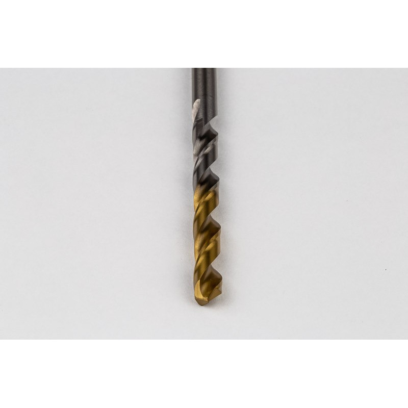 7.1mm Ø Cobalt Jobber Drill, 135° Point Angle x 30° Helix, 2 Flute, TiN Coated - Pack of 5
