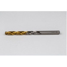 7.6mm Ø Cobalt Jobber Drill, 135° Point Angle x 30° Helix, 2 Flute, TiN Coated - Pack of 5