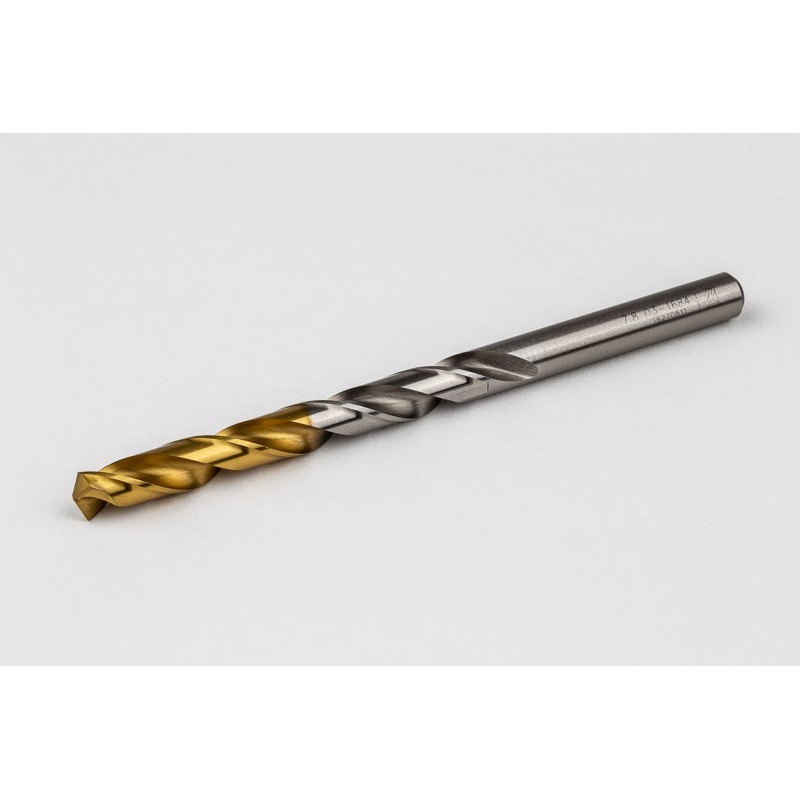 7.8mm Ø Cobalt Jobber Drill, 135° Point Angle x 30° Helix, 2 Flute, TiN Coated - Pack of 5