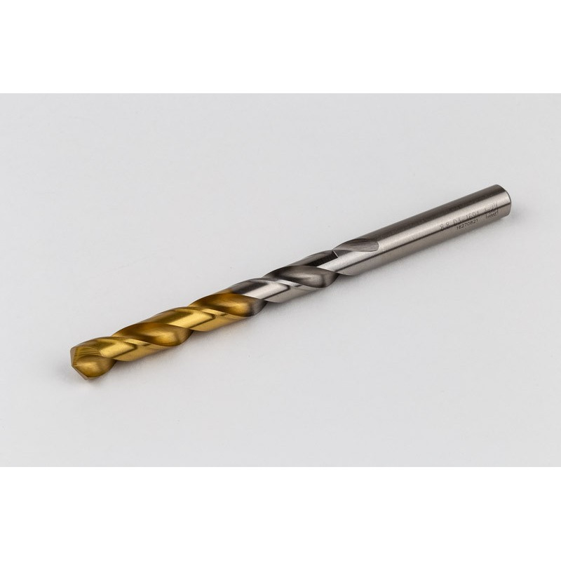 8.8mm Ø Cobalt Jobber Drill, 135° Point Angle x 30° Helix, 2 Flute, TiN Coated - Pack of 5