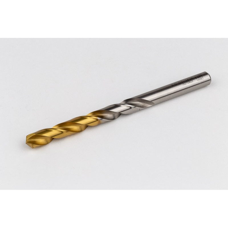 9mm Ø Cobalt Jobber Drill, 135° Point Angle x 30° Helix, 2 Flute, TiN Coated - Pack of 5