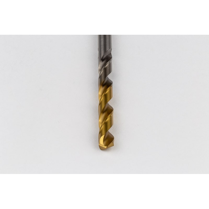 9.2mm Ø Cobalt Jobber Drill, 135° Point Angle x 30° Helix, 2 Flute, TiN Coated - Pack of 5