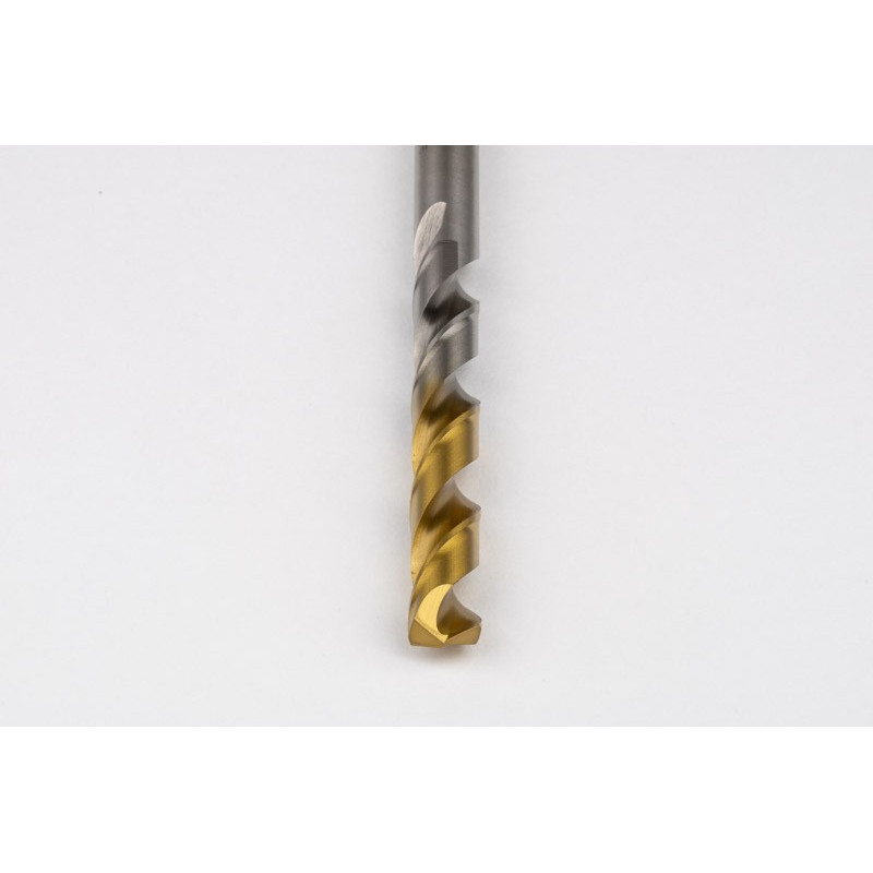 9.6mm Ø Cobalt Jobber Drill, 135° Point Angle x 30° Helix, 2 Flute, TiN Coated - Pack of 5