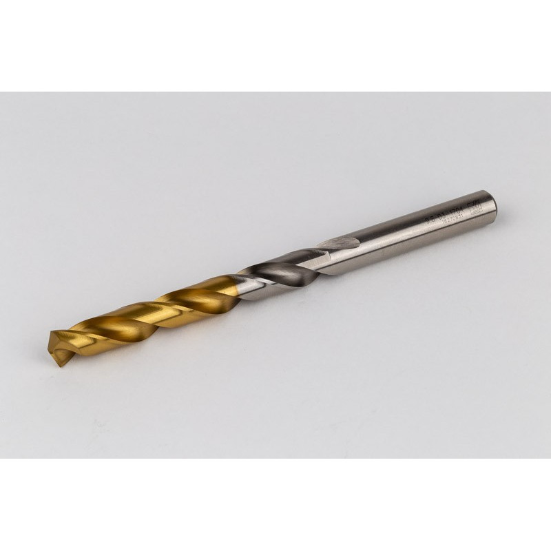 9.8mm Ø Cobalt Jobber Drill, 135° Point Angle x 30° Helix, 2 Flute, TiN Coated - Pack of 5