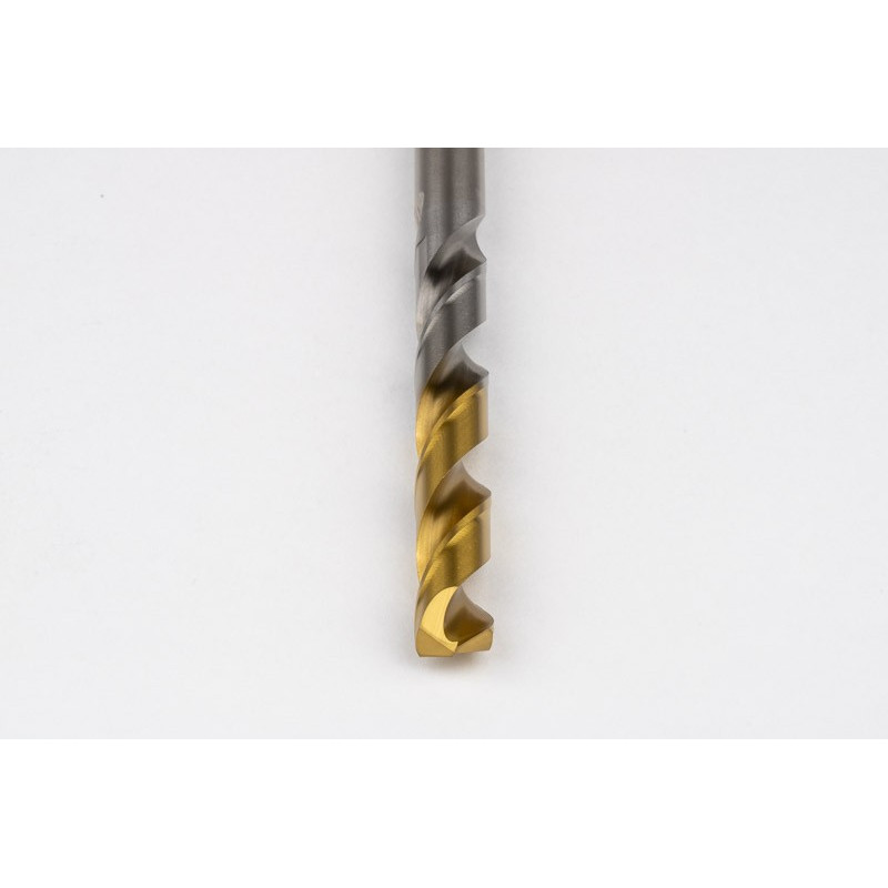 9.9mm Ø Cobalt Jobber Drill, 135° Point Angle x 30° Helix, 2 Flute, TiN Coated - Pack of 5