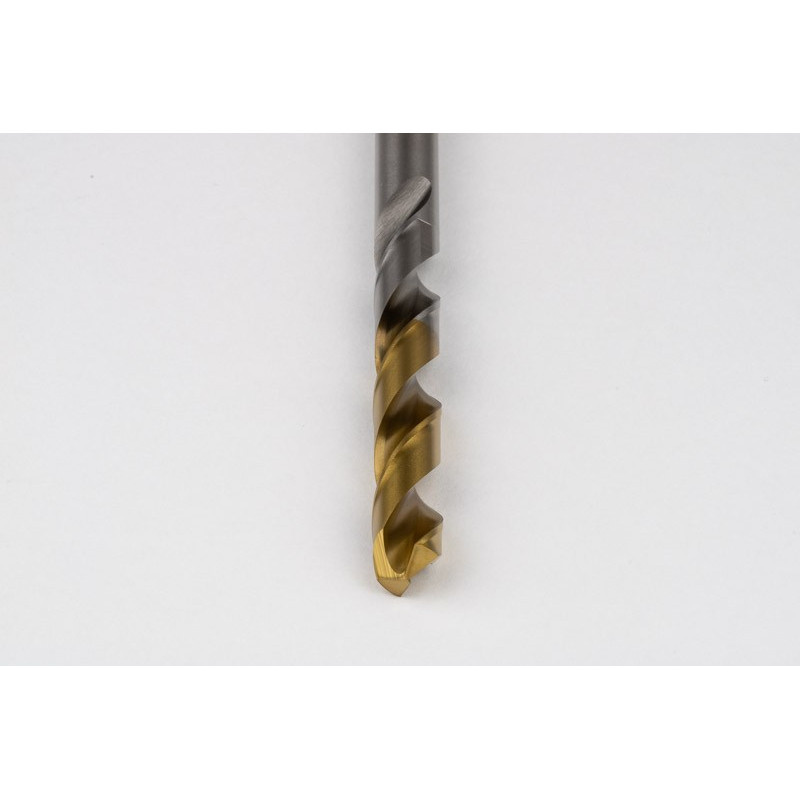 10.3mm Ø Cobalt Jobber Drill, 135° Point Angle x 30° Helix, 2 Flute, TiN Coated - Pack of 5