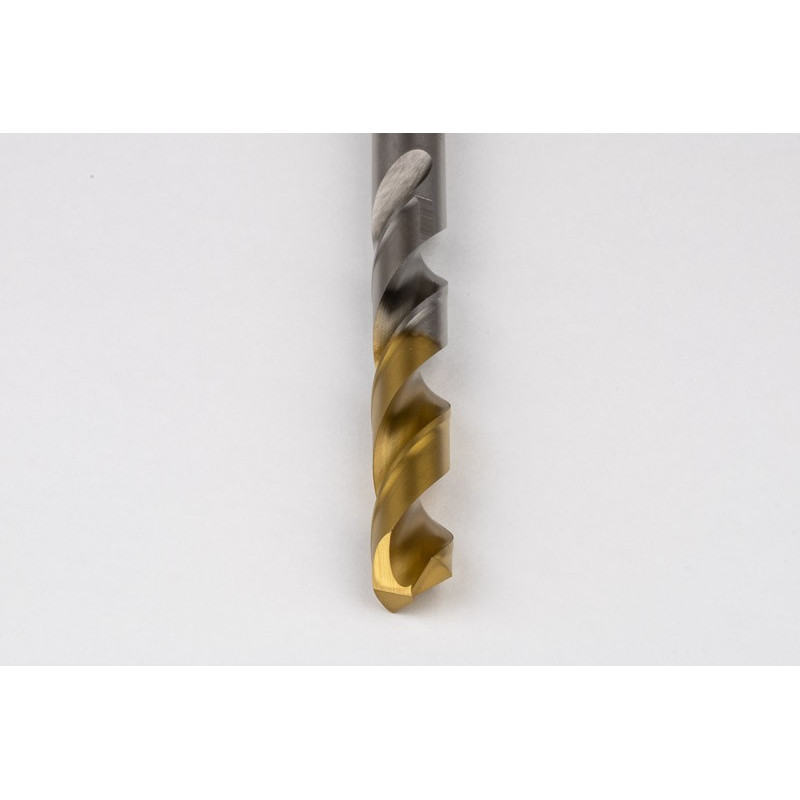 11.7mm Ø Cobalt Jobber Drill, 135° Point Angle x 30° Helix, 2 Flute, TiN Coated - Pack of 5