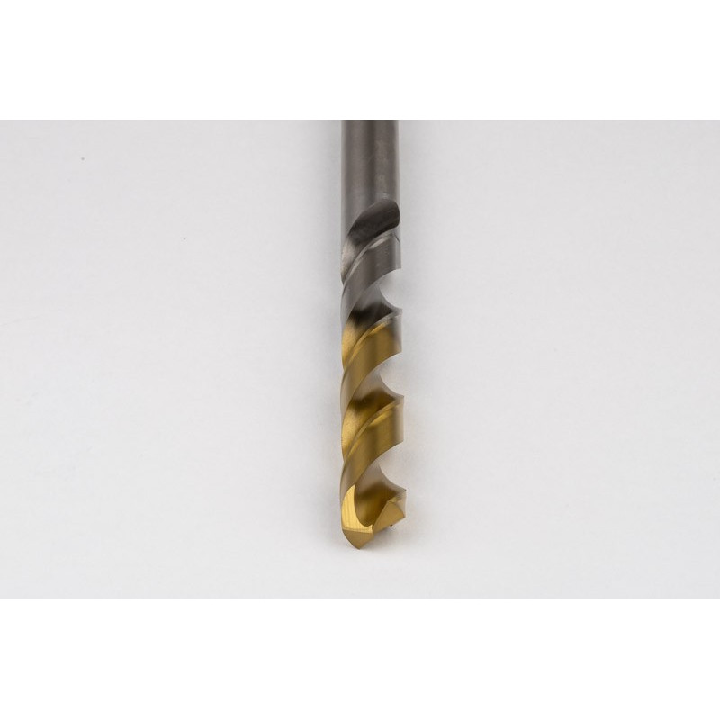12mm Ø Cobalt Jobber Drill, 135° Point Angle x 30° Helix, 2 Flute, TiN Coated - Pack of 5
