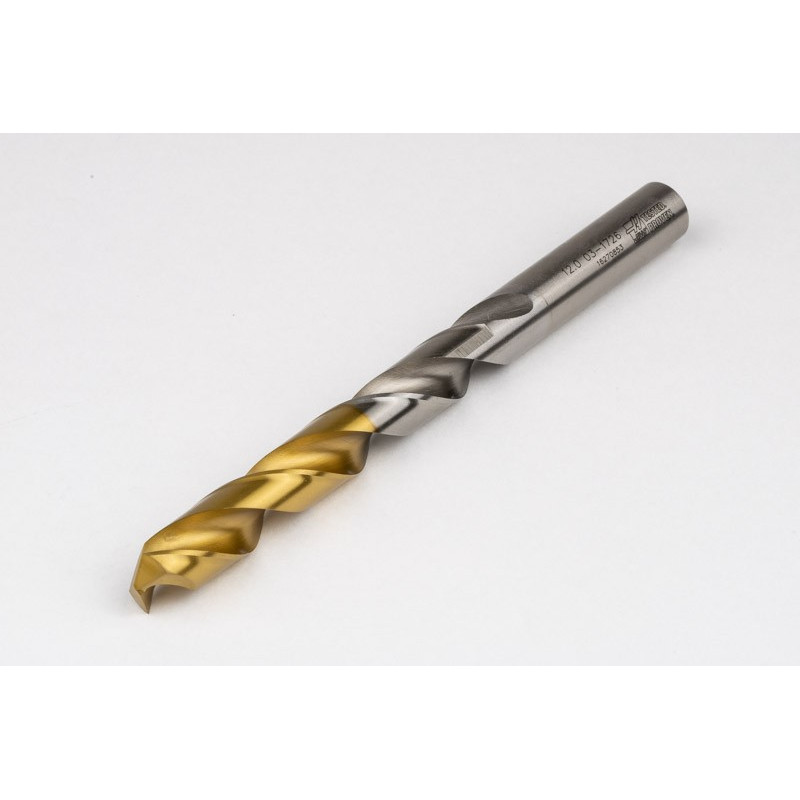 12mm Ø Cobalt Jobber Drill, 135° Point Angle x 30° Helix, 2 Flute, TiN Coated - Pack of 5