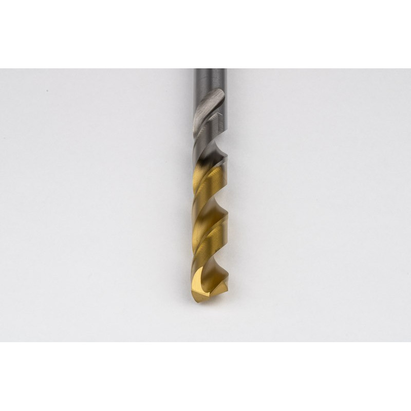 12.2mm Ø Cobalt Jobber Drill, 135° Point Angle x 30° Helix, 2 Flute, TiN Coated - Pack of 5