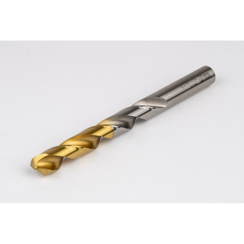 12.3mm Ø Cobalt Jobber Drill, 135° Point Angle x 30° Helix, 2 Flute, TiN Coated - Pack of 5