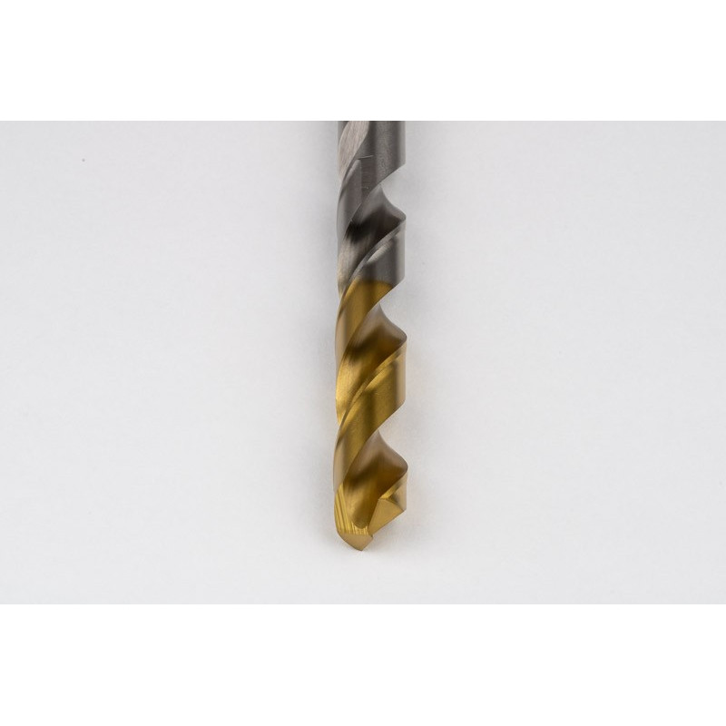 12.6mm Ø Cobalt Jobber Drill, 135° Point Angle x 30° Helix, 2 Flute, TiN Coated - Pack of 5