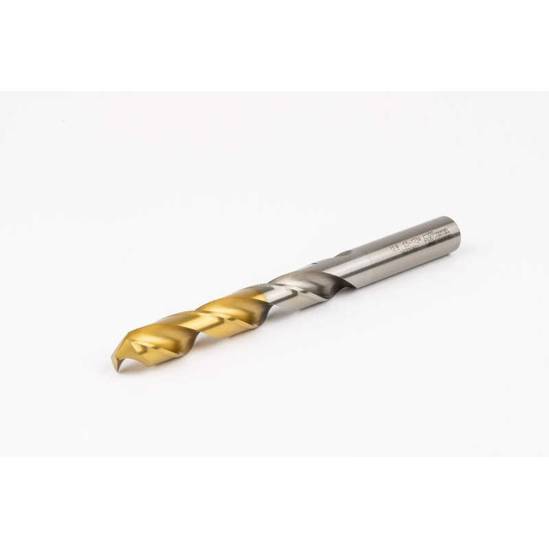 12.8mm Ø Cobalt Jobber Drill, 135° Point Angle x 30° Helix, 2 Flute, TiN Coated - Pack of 5