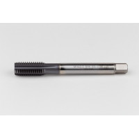 M14x2.0 M HSS-E Straight Flute Tap, 11mm Shank x 26mm Thread Length, 2XD, Mod. Bottoming, 4 Flute, 6HX, TiCN Coated