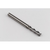 Твердосплавна кінцева фреза діаметром 6 мм, 3-зуба, без покриття, гладкий хвостовик 6 мм x 24 мм LOC, радіус 0,25 мм, HSAM2