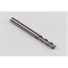6mm Dia. Carbide End Mill, 3 Flute, Uncoated, 6mm Smooth Shank x 24mm LOC, 0.25mm Radius, HSAM2