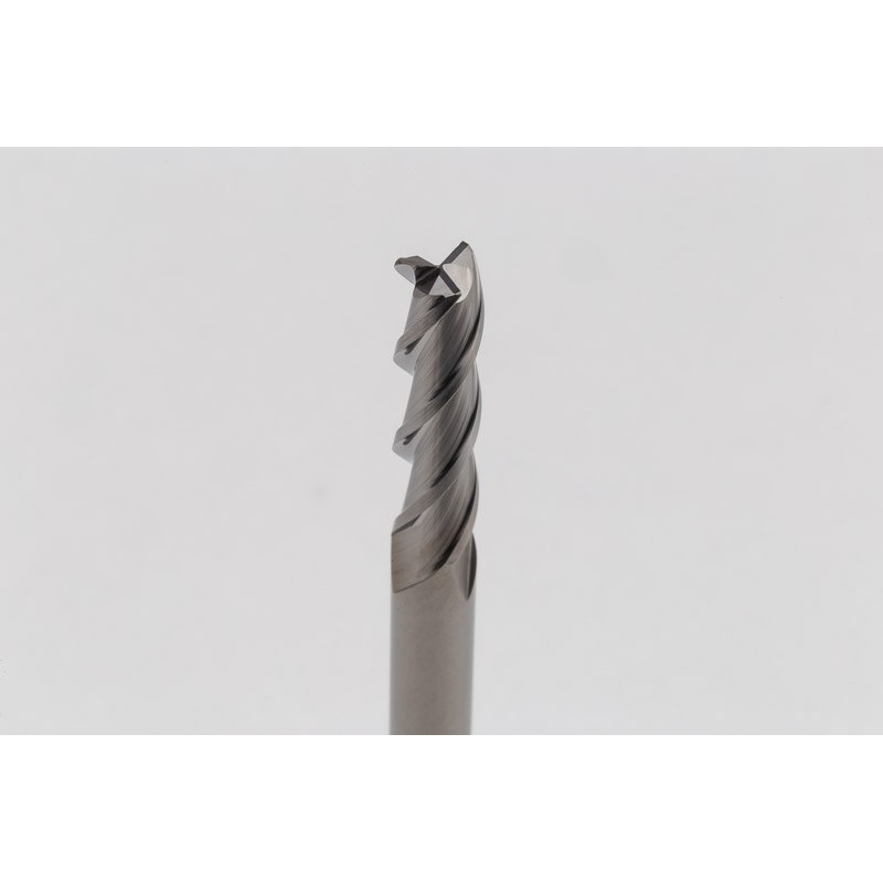 6mm Dia. Carbide End Mill, 3 Flute, Uncoated, 6mm Smooth Shank x 24mm LOC, 0.25mm Radius, HSAM2