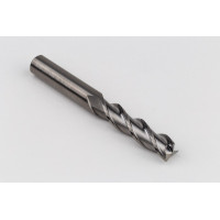 Твердосплавна кінцева фреза діаметром 12 мм, 3-зуба, без покриття, гладкий хвостовик 12 мм x 48 мм LOC, радіус 0,5 мм, HSAM2