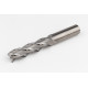 20mm Dia. Carbide End Mill, 3 Flute, Uncoated, 20mm Smooth Shank x 80mm LOC, 0.5mm Radius, HSAM2