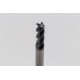 6mm Dia. Carbide End Mill, 4 Flute, Hyb. AlCrN Coated, 6mm Smooth Shank x 18mm LOC, 0.25mm Radius, HTPM