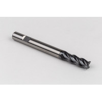 Твердосплавна кінцева фреза діаметром 10 мм, 4-зуба, гібридне покриття AlCrN, хвостовик Weldon 10 мм x 30 мм LOC, радіус 0,25 мм, HTPM