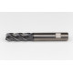 20mm Dia. Carbide End Mill, 4 Flute, Hyb. AlCrN Coated, 20mm Weldon Shank x 60mm LOC, 0.5mm Radius, HTPM