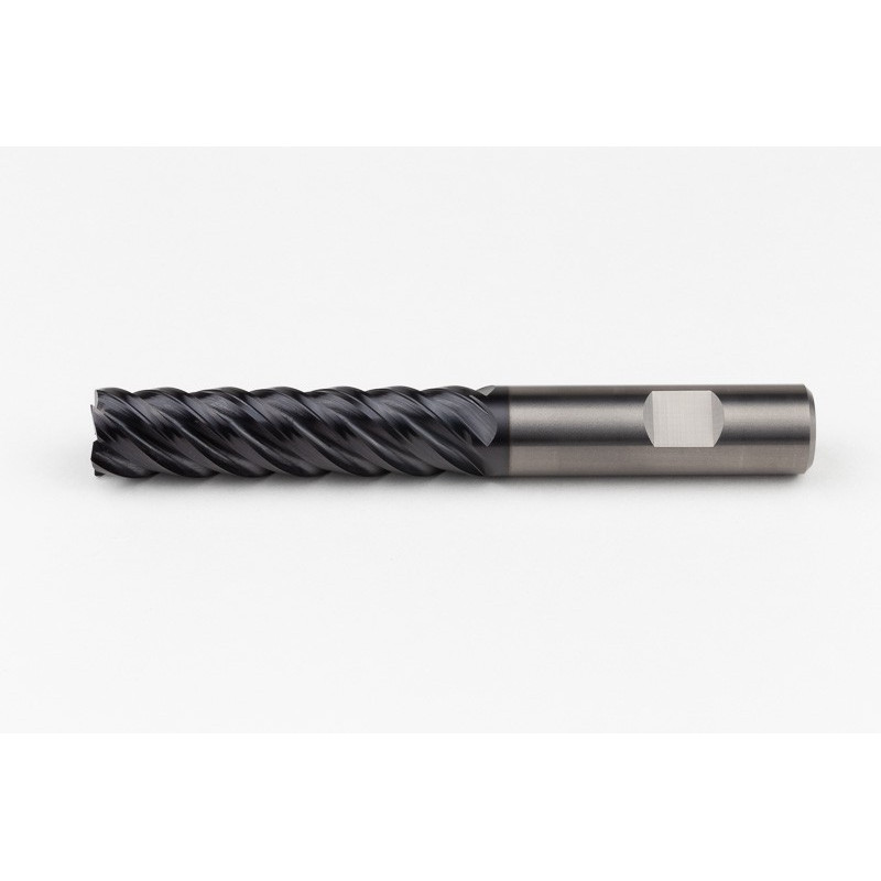 Твердосплавна кінцева фреза діаметром 16 мм, 5-зуба, покриття AlTiN, хвостовик Weldon 16 мм x 64 мм LOC, радіус 0,5 мм, високоміцна труба (HTM)