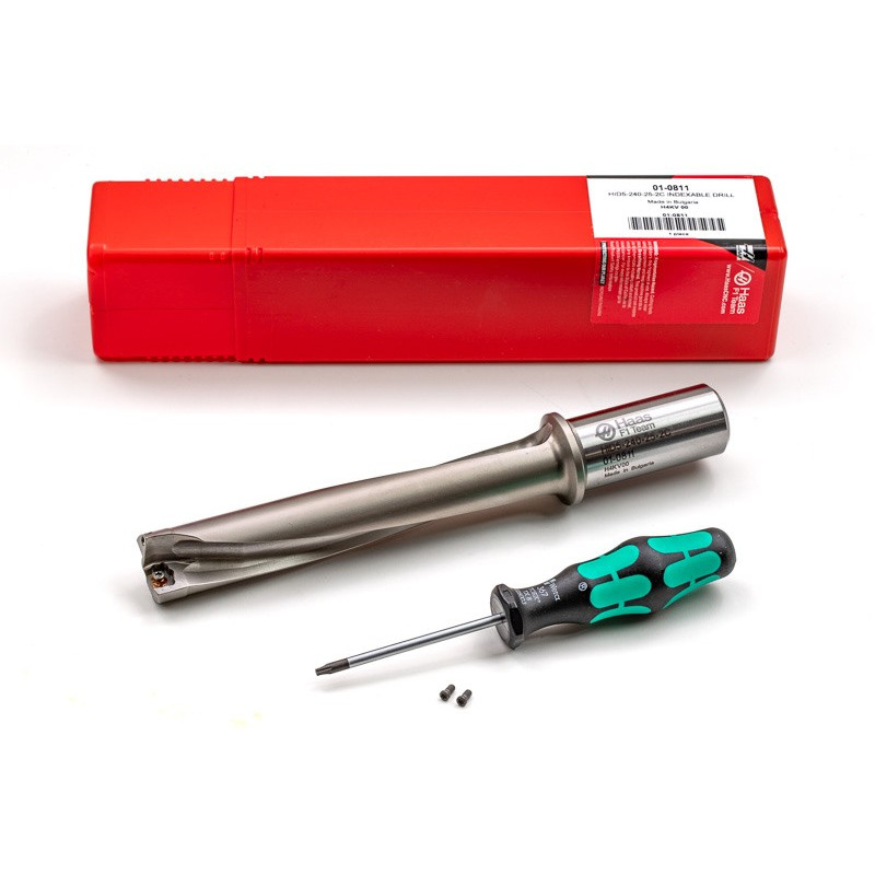 HID5, корпус свердла зі змінною різьбою Ø 24 мм, хвостовик 25 мм, 5XD, розмір пластини D, TSC