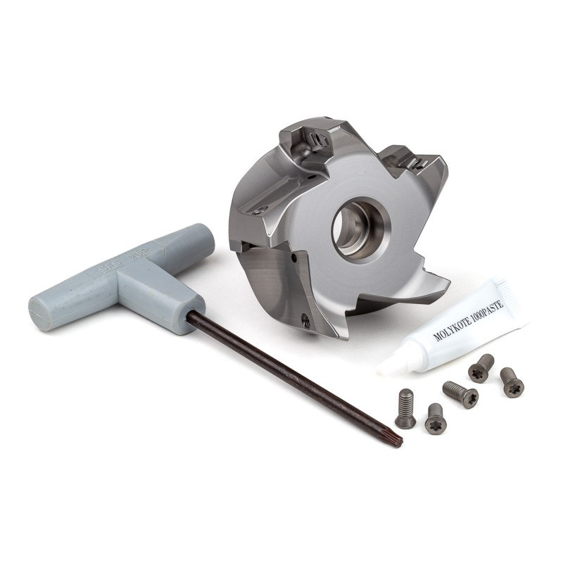 HPAL2, 100mm Ø Shell Mill, 27mm Pilot Bore x 90° Lead Angle, 5 Flute, Positive/Positive Geometry, TSC