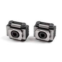 Низькопрофільний пружинний затискач, зубчастий край, малий - упаковка з 2 штук