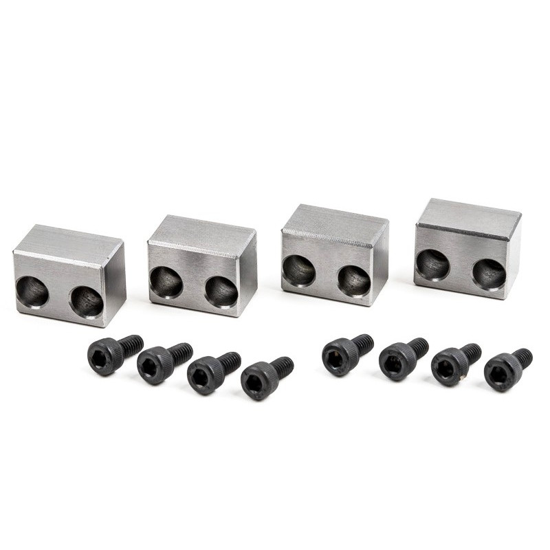 Low Profile Spring Clamp Spacer, Hole Edge, Small 20x12mm, Square Block - Pack of 4