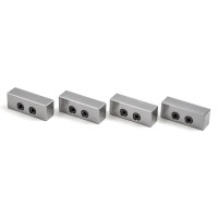 Low Profile Spring Clamp Spacer, Hole Edge, Small 39.5x12mm, Square Block - Pack of 4