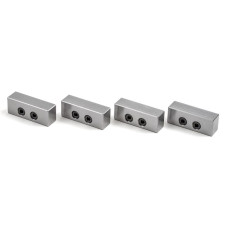 Low Profile Spring Clamp Spacer, Hole Edge, Small 39.5x12mm, Square Block - Pack of 4