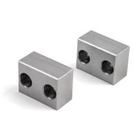 Низькопрофільна пружинна проставка затискача, край отвору, велика 30x15 мм, квадратний блок - упаковка з 2 штук