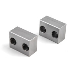 Low Profile Spring Clamp Spacer, Hole Edge, Large 30x15mm, Square Block - Pack of 2