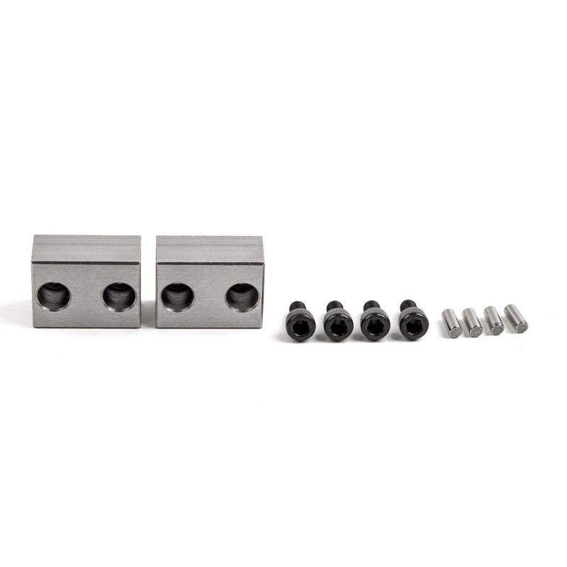 Low Profile Spring Clamp Spacer, Hole Edge, Large 30x15mm, Square Block - Pack of 2