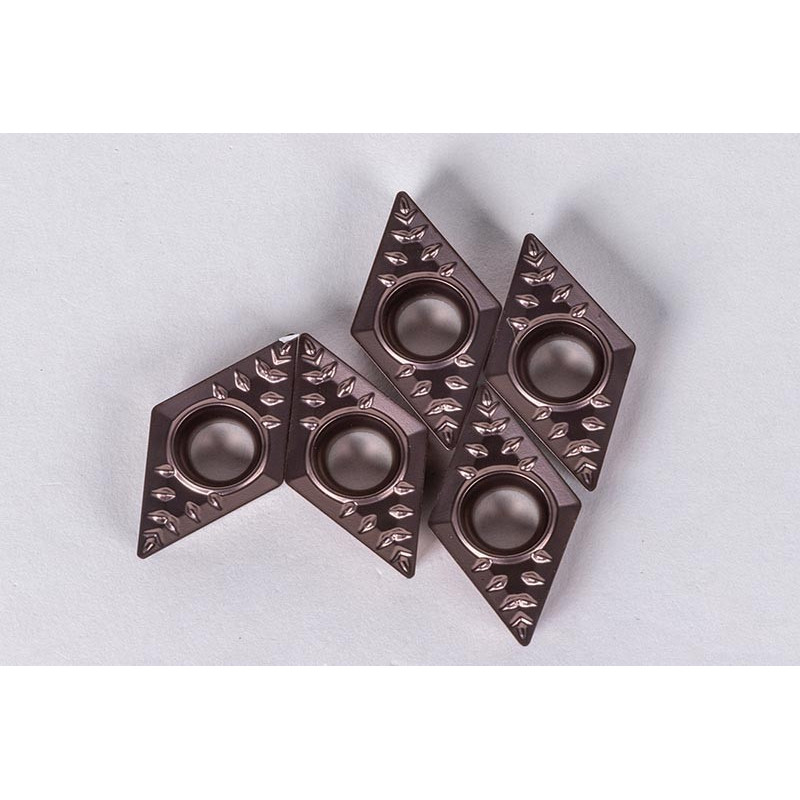 DCMT3251-HMP / DCMT11T304-HMP, Carbide Turning Insert, 55° Rhombic, Grade HTM15 - Pack of 5