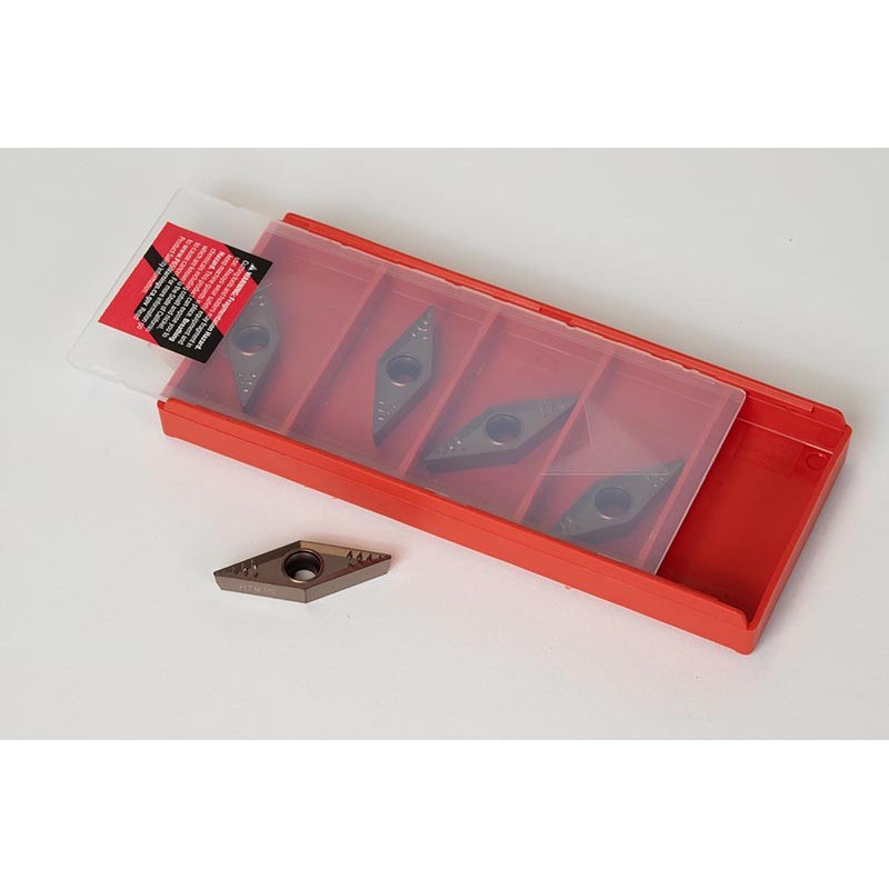 VBMT331-HMP / VBMT160404-HMP, Carbide Turning Insert, 35° Rhombic, Grade HTM15 - Pack of 5